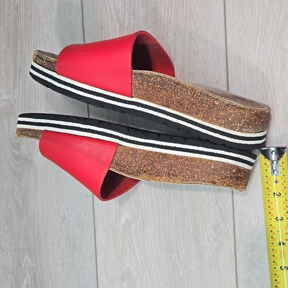 Betula By Birkenstock Women's Red Slide Sandals Shoes Sz 37/6 Regular - Picture 8 of 14